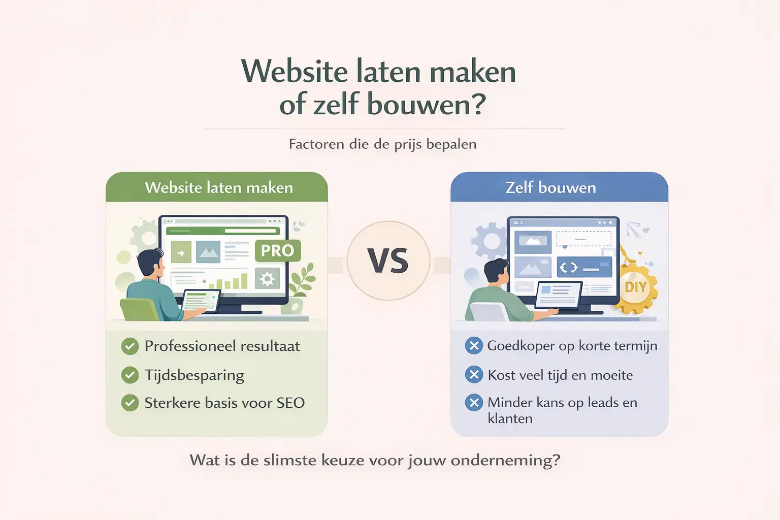 website laten maken of zelf bouwen vergelijking