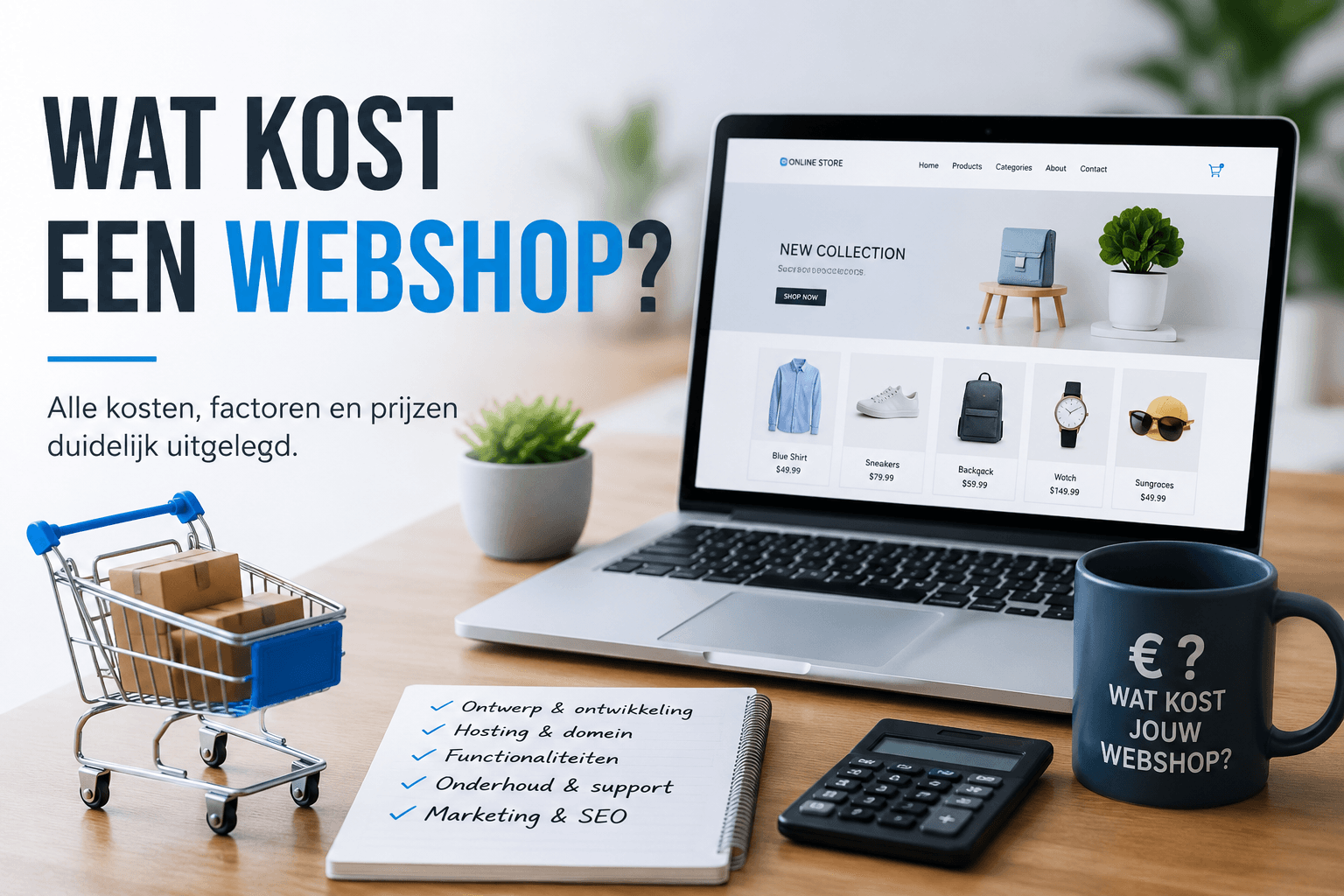 Wat kost een webshop in België? Eerlijke prijzen en tarieven voor 2026 1 Wat kost een webshop laten maken overzicht van prijzen en kosten